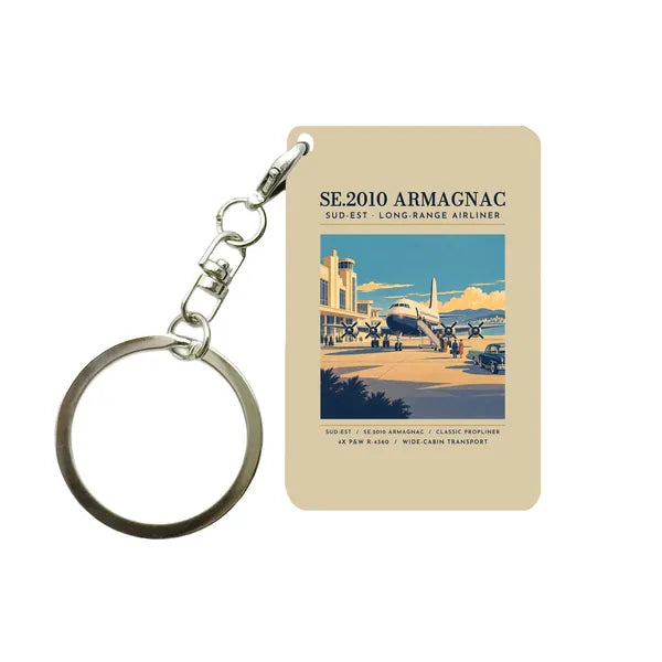 Sud-Est SE.2010 Armagnac - Poster - Key Chain - Beige
