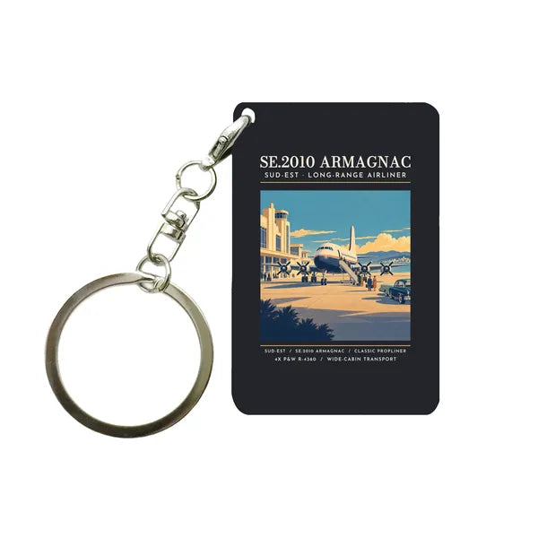 Sud-Est SE.2010 Armagnac - Poster - Key Chain - Black