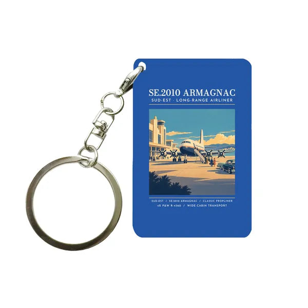 Sud-Est SE.2010 Armagnac - Poster - Key Chain - Blue
