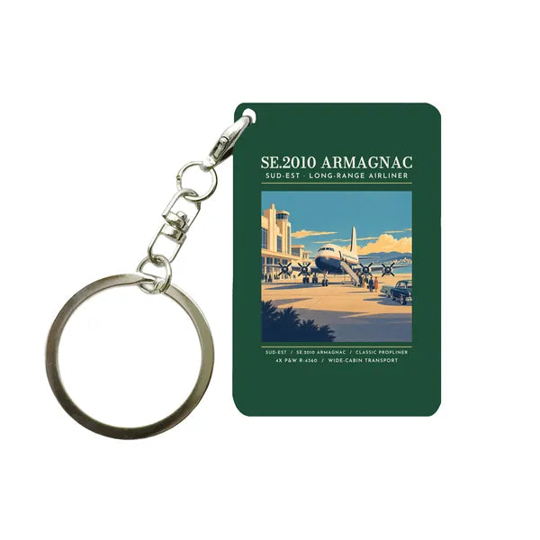 Sud-Est SE.2010 Armagnac - Poster - Key Chain - Dark Green
