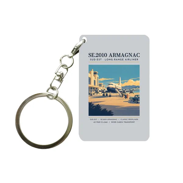 Sud-Est SE.2010 Armagnac - Poster - Key Chain - Light Gray