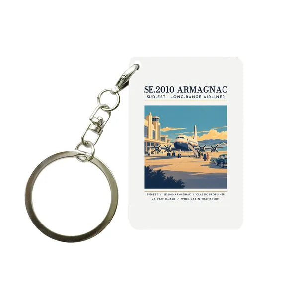Sud-Est SE.2010 Armagnac - Poster - Key Chain - White