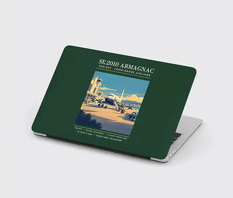 Sud-Est SE.2010 Armagnac - Poster - MacBook Case - Dark Green