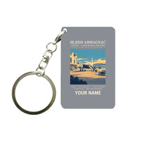 Thumbnail for Sud-Est SE.2010 Armagnac - Poster + Name - Key Chain - Gray