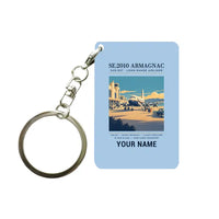 Thumbnail for Sud-Est SE.2010 Armagnac - Poster + Name - Key Chain - Light Blue