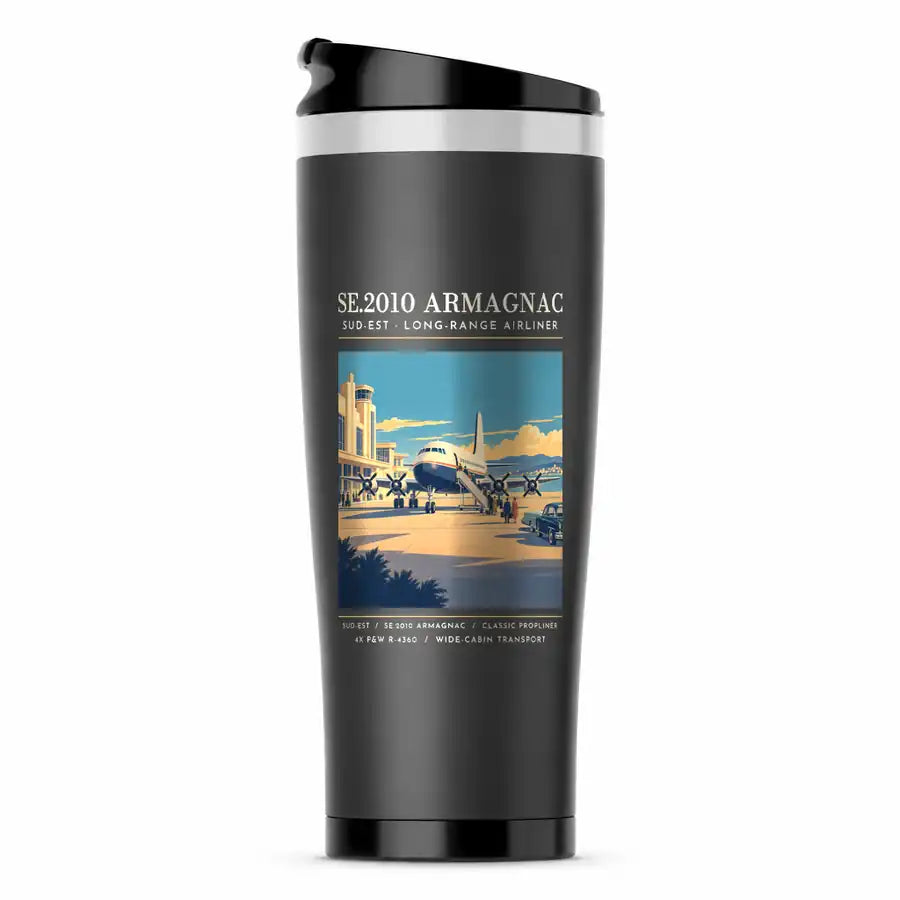Sud-Est SE.2010 Armagnac - Poster - Stainless Steel (No Holder) - Gray
