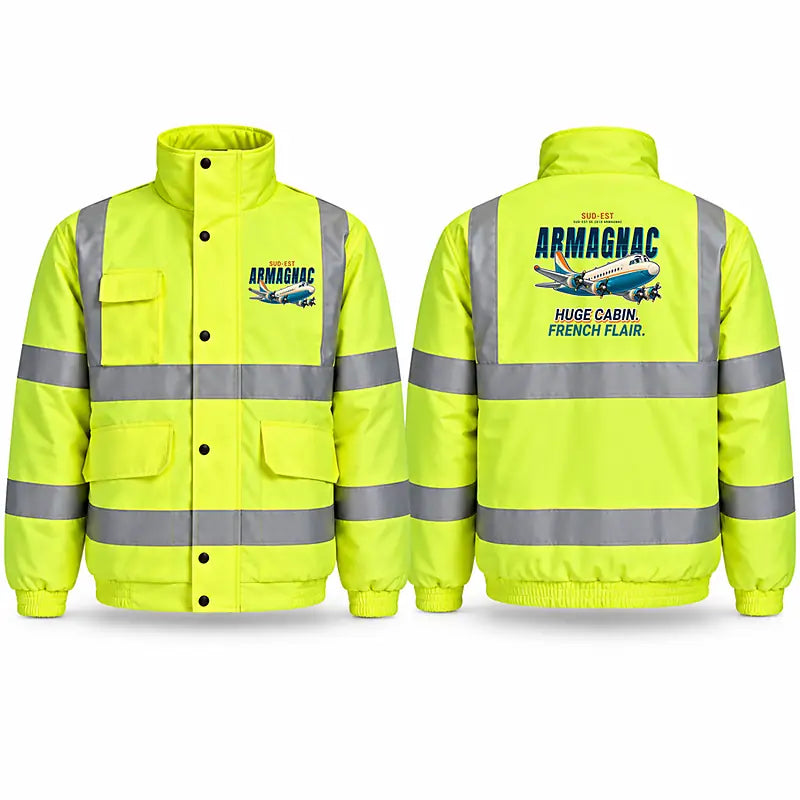 Sud-Est SE.2010 Armagnac Reflective Winter Jackets - Cartoon - Fluorescent Yellow