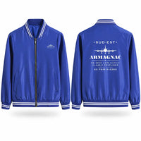 Thumbnail for Sud-Est SE.2010 Armagnac Stylish Jackets - Baseball Collar - Heritage - Royal Blue