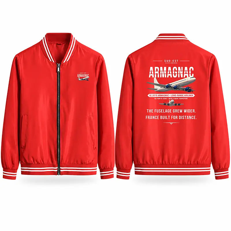 Sud-Est SE.2010 Armagnac Stylish Jackets - Baseball Collar - Original - Red