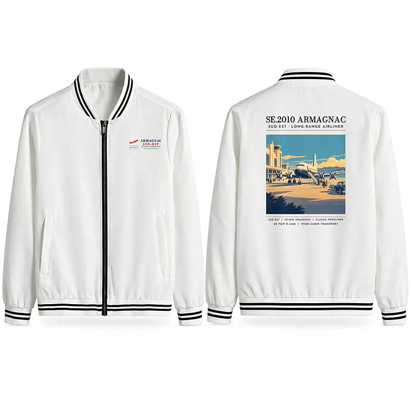 Sud-Est SE.2010 Armagnac Stylish Jackets - Baseball Collar - Poster - White