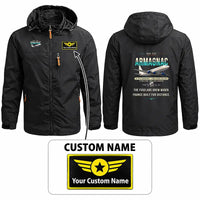 Thumbnail for Sud-Est SE.2010 Armagnac Stylish Jackets - Hooded Windbreaker - Original + Name - Black