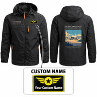 Thumbnail for Sud-Est SE.2010 Armagnac Stylish Jackets - Hooded Windbreaker - Poster + Name - Black