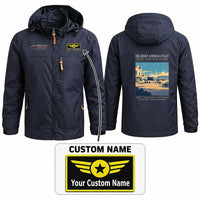 Thumbnail for Sud-Est SE.2010 Armagnac Stylish Jackets - Hooded Windbreaker - Poster + Name - Navy Blue