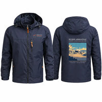Thumbnail for Sud-Est SE.2010 Armagnac Stylish Jackets - Hooded Windbreaker - Poster - Navy Blue