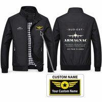 Thumbnail for Sud-Est SE.2010 Armagnac Stylish Jackets - Stand Collar - Heritage + Name - Black
