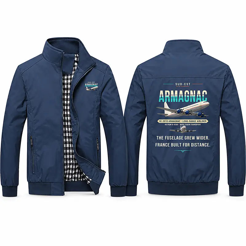 Sud-Est SE.2010 Armagnac Stylish Jackets - Stand Collar - Original - Navy Blue