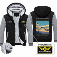 Thumbnail for Sud-Est SE.2010 Armagnac Zipped Sweatshirts - Poster + Name - Black & Gray