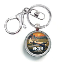 Thumbnail for Sukhoi Su-26M - 3D + Name - Circle Key Chain - Full Print