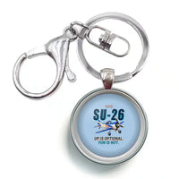Thumbnail for Sukhoi Su-26M - Cartoon - Circle Key Chain - Light Blue
