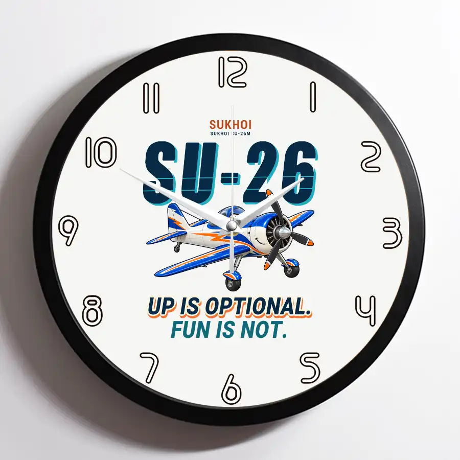 Sukhoi Su-26M - Cartoon - Framed - White