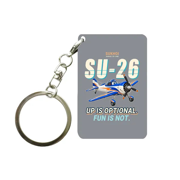 Sukhoi Su-26M - Cartoon - Key Chain - Gray