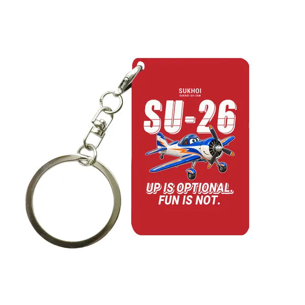 Sukhoi Su-26M - Cartoon - Key Chain - Red