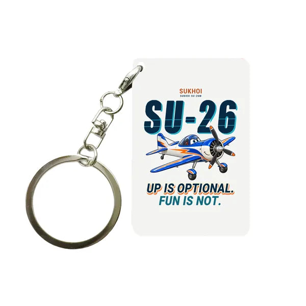 Sukhoi Su-26M - Cartoon - Key Chain - White