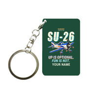 Thumbnail for Sukhoi Su-26M - Cartoon + Name - Key Chain - Dark Green