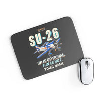 Thumbnail for Sukhoi Su-26M - Cartoon + Name - Mouse Pad - Black