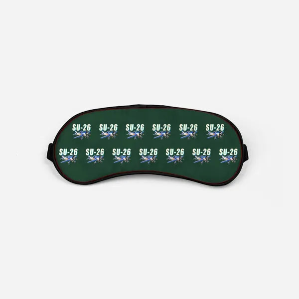 Sukhoi Su-26M - Cartoon Pattern - Sleep Mask - Dark Green