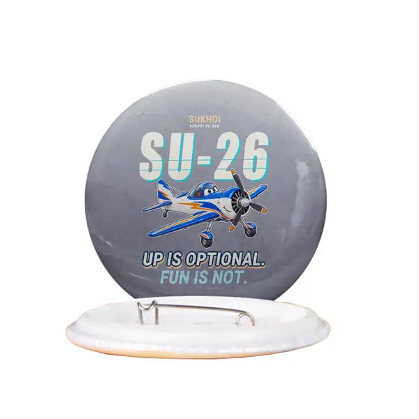 Sukhoi Su-26M - Cartoon - Pin - Gray