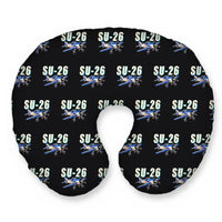 Thumbnail for Sukhoi Su-26M - Cartoon Seamless - Travel Pillow - Black