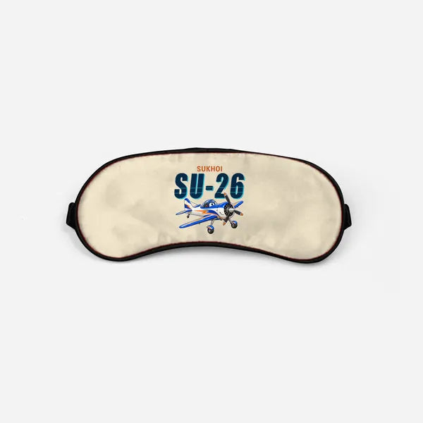 Sukhoi Su-26M - Cartoon - Sleep Mask - Beige