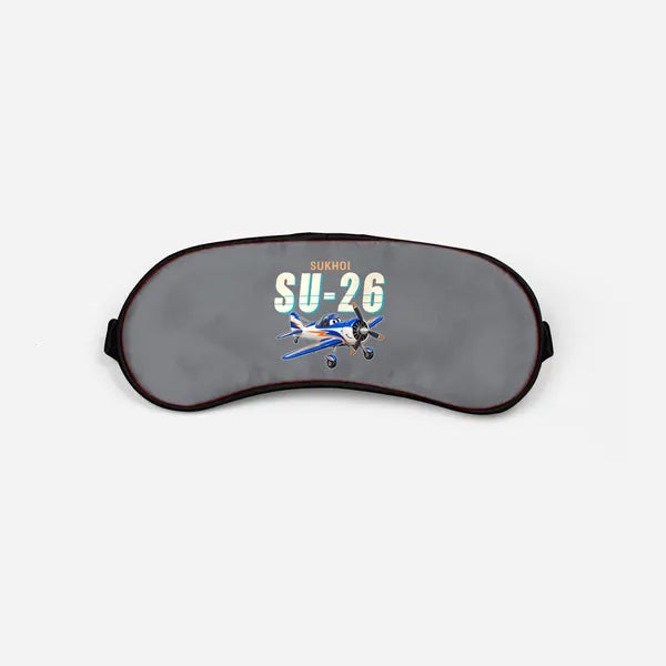 Sukhoi Su-26M - Cartoon - Sleep Mask - Gray