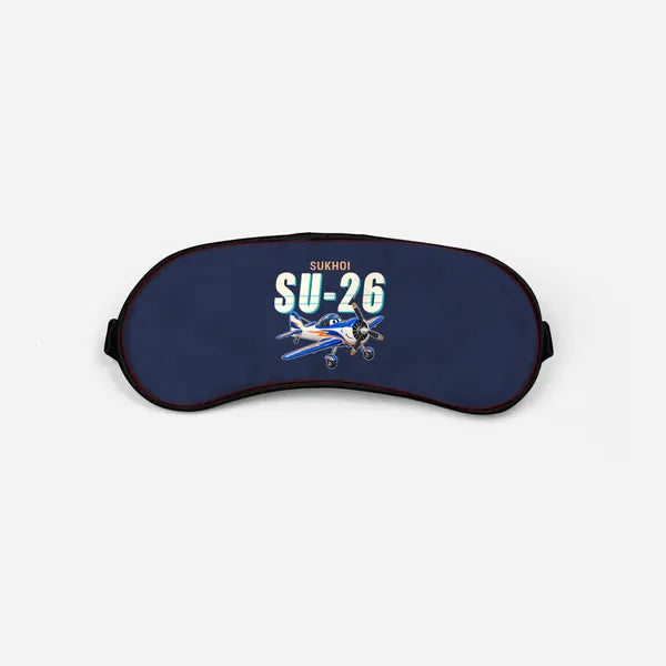 Sukhoi Su-26M - Cartoon - Sleep Mask - Navy Blue