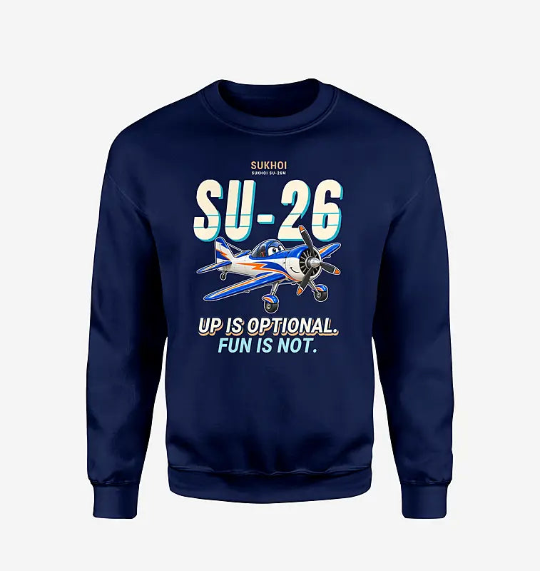 Sukhoi Su-26M - Cartoon - Sweatshirt - Navy Blue