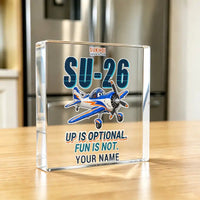 Thumbnail for Sukhoi Su-26M - Crystal Ornament - Cartoon + Name - Kitchen