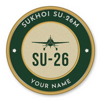 Thumbnail for Sukhoi Su-26M Patches - Circle + Name - Forest Gold