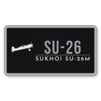 Thumbnail for Sukhoi Su-26M Patches - Rectangle - Black Silver