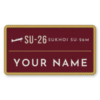 Thumbnail for Sukhoi Su-26M Patches - Rectangle + Name - Burgundy Cream