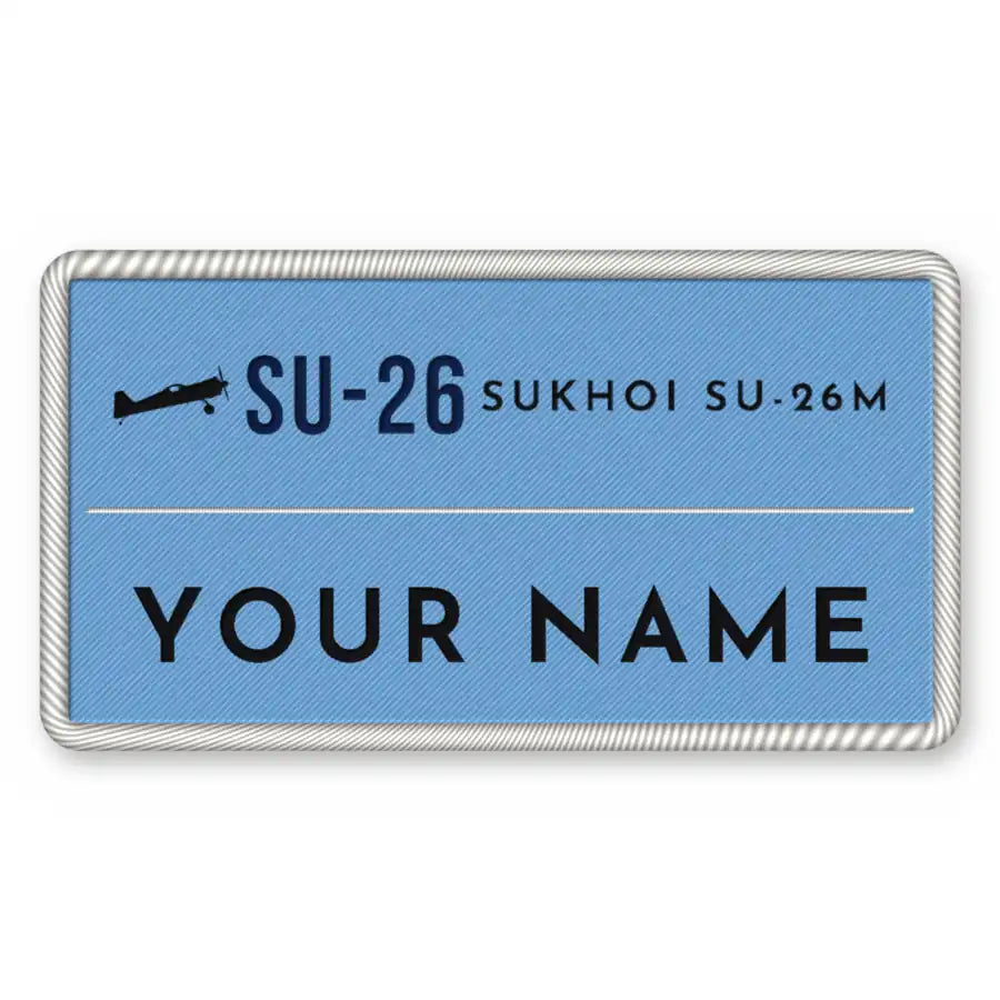 Sukhoi Su-26M Patches - Rectangle + Name - Sky Navy