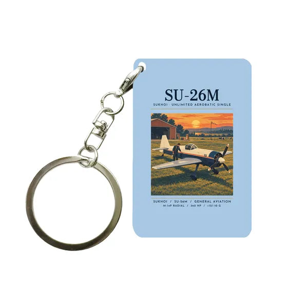 Sukhoi Su-26M - Poster - Key Chain - Light Blue