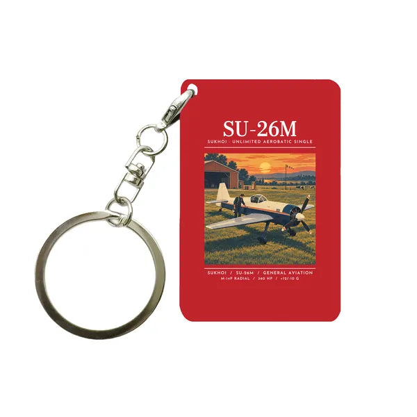 Sukhoi Su-26M - Poster - Key Chain - Red
