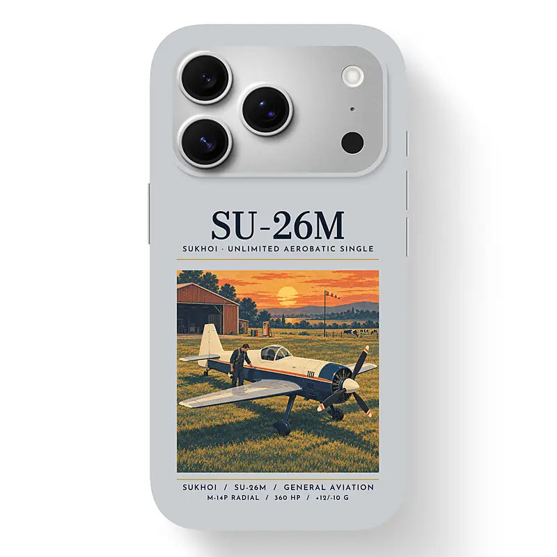 Sukhoi Su-26M - Poster - MagSafe iPhone 17 Pro - Light Gray