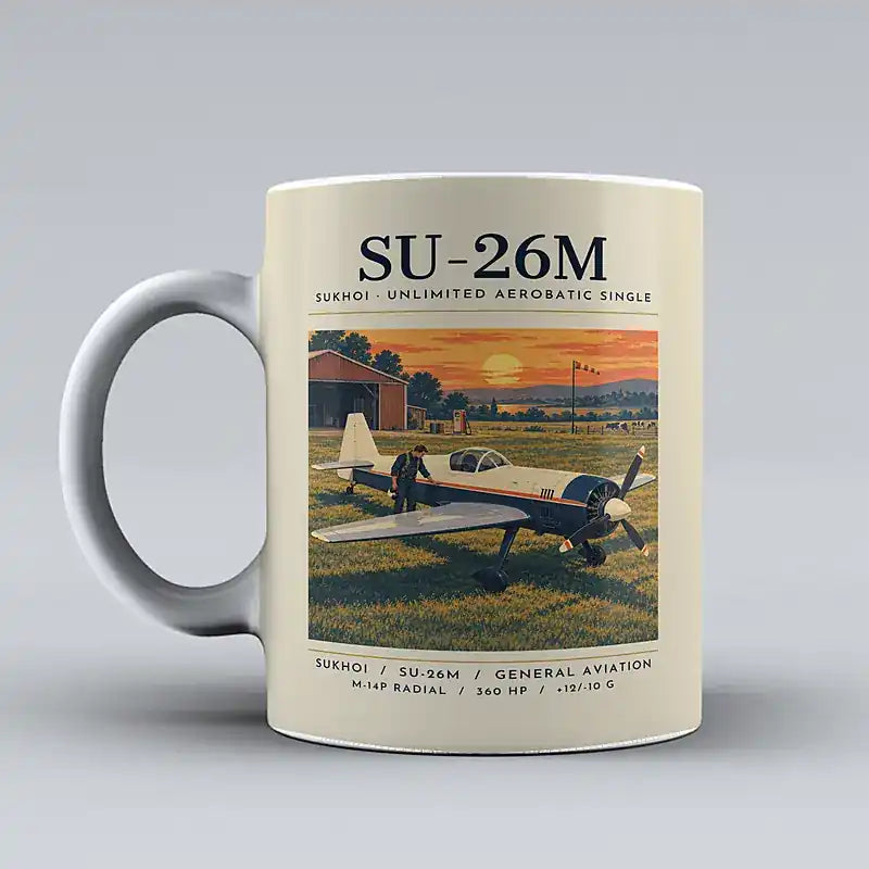 Sukhoi Su-26M - Poster - Mug - Beige