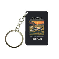 Thumbnail for Sukhoi Su-26M - Poster + Name - Key Chain - Black