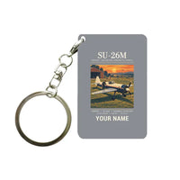 Thumbnail for Sukhoi Su-26M - Poster + Name - Key Chain - Gray