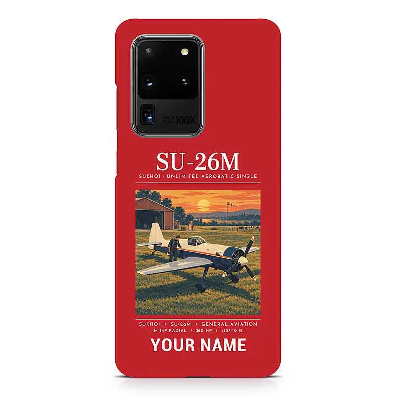 Sukhoi Su-26M - Poster + Name - Samsung Case - Red