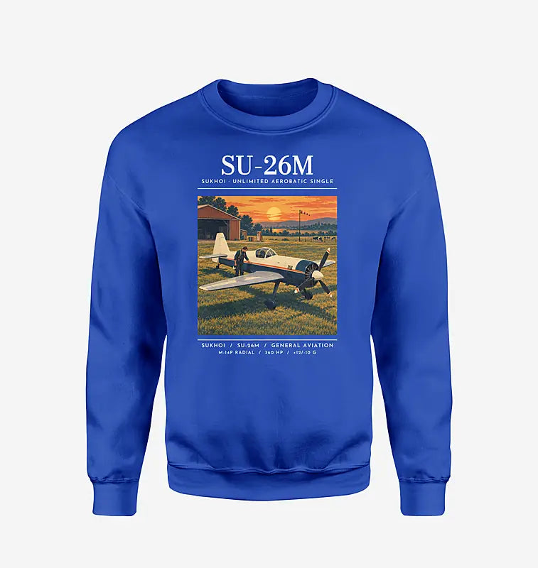 Sukhoi Su-26M - Poster - Sweatshirt - Blue