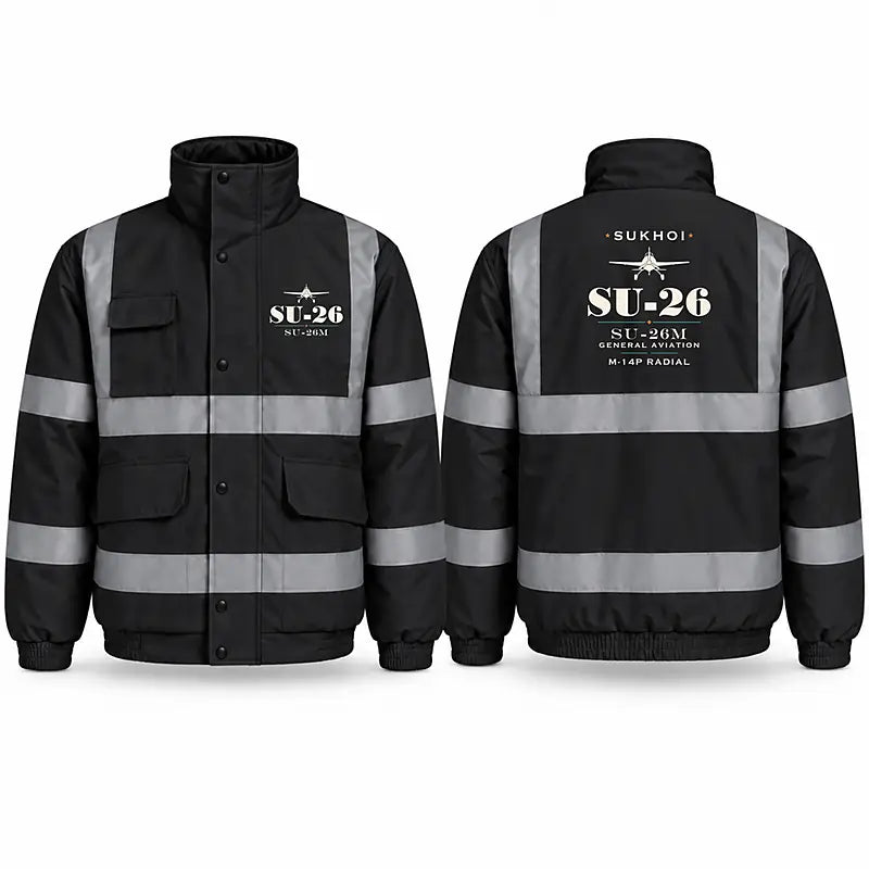Sukhoi Su-26M Reflective Winter Jackets - Heritage - Black